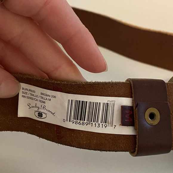 Lucky Brand Brown Leather Belt with Brass Buckle - Picture 5 of 5